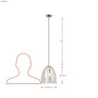 Chroman Empire 1 Light 10 in Bell Pendant - Chrome