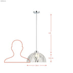 Chroman Empire 1 Light 16 in Dome Pendant - Chrome