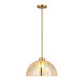 Chroman Empire 1 Light 16 in Dome Pendant - Gold