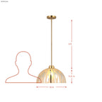 Chroman Empire 1 Light 16 in Dome Pendant - Gold