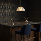 Chroman Empire 1 Light 16 in Dome Pendant - Gold