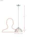 Chroman Empire 1 Light 10 in Dome Pendant - Chrome