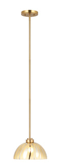 Chroman Empire 1 Light 10 in Dome Pendant - Gold