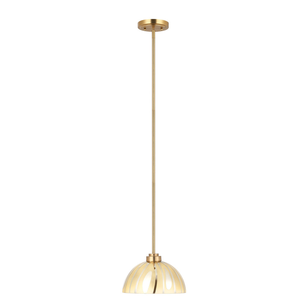 Chroman Empire 1 Light 10 in Dome Pendant - Gold