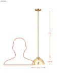 Chroman Empire 1 Light 10 in Dome Pendant - Gold