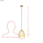 Chroman Empire 1 Light 10 in Bell Pendant - Gold