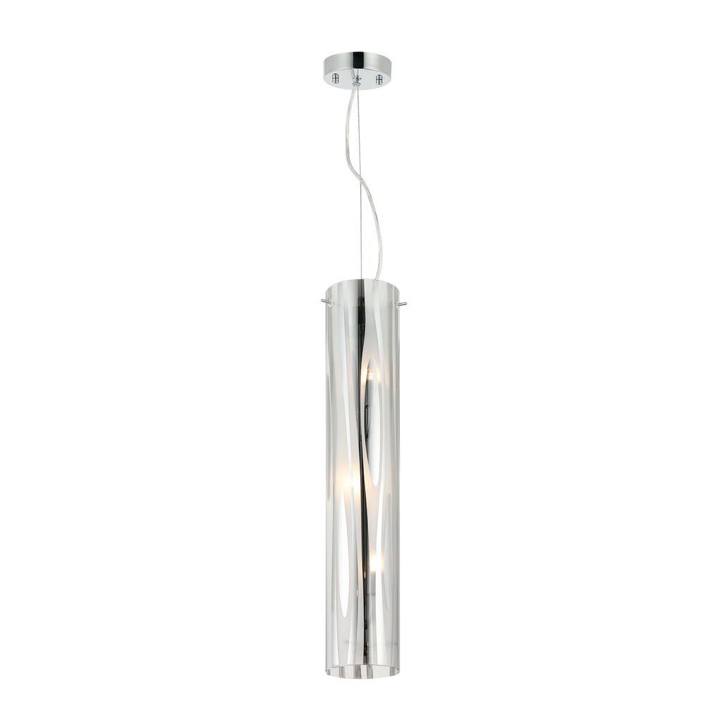 Chroman Empire 3 Light Tall Cylinder Pendant - Chrome