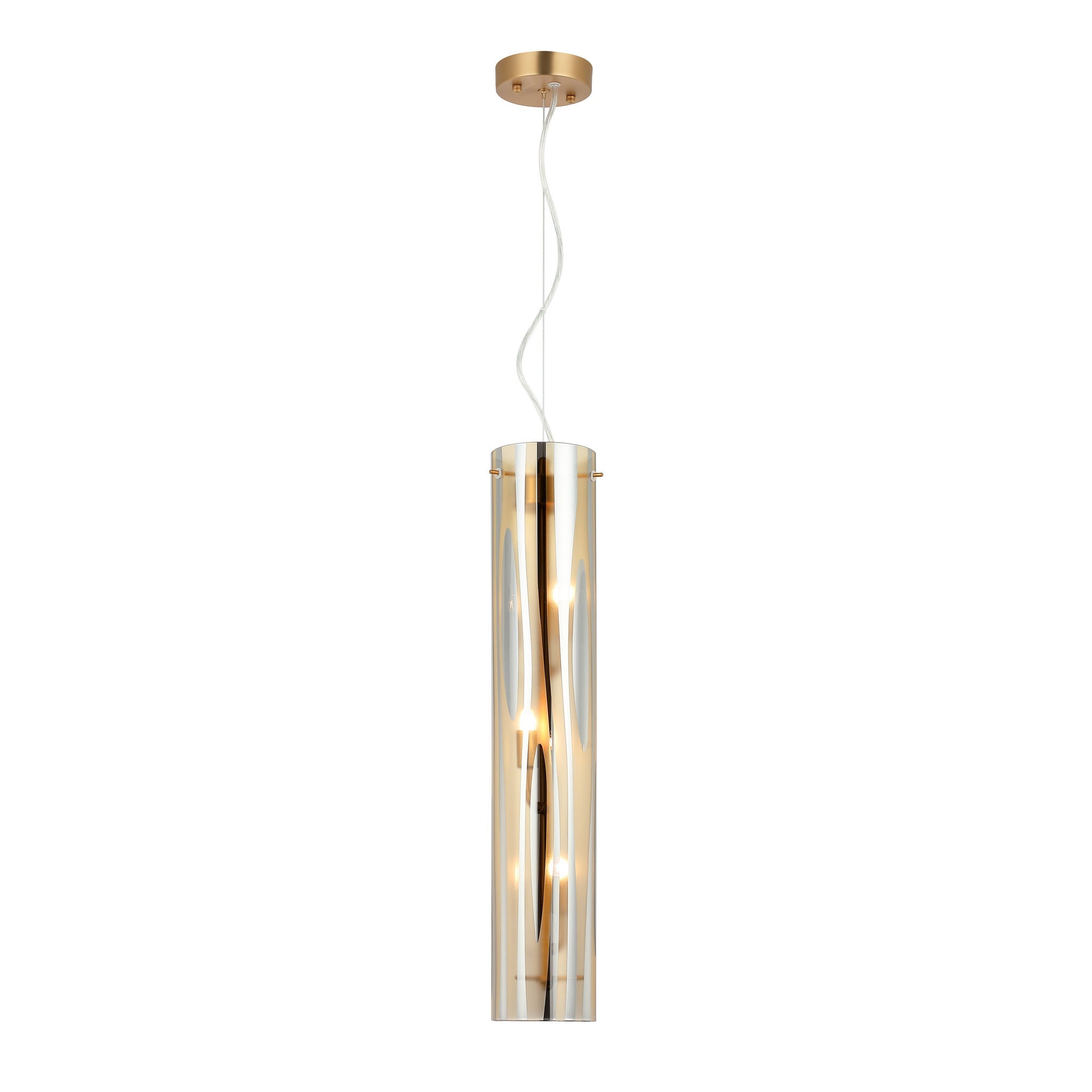 Chroman Empire 3 Light Tall Cylinder Pendant - Gold