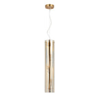 Chroman Empire 3 Light Tall Cylinder Pendant - Gold