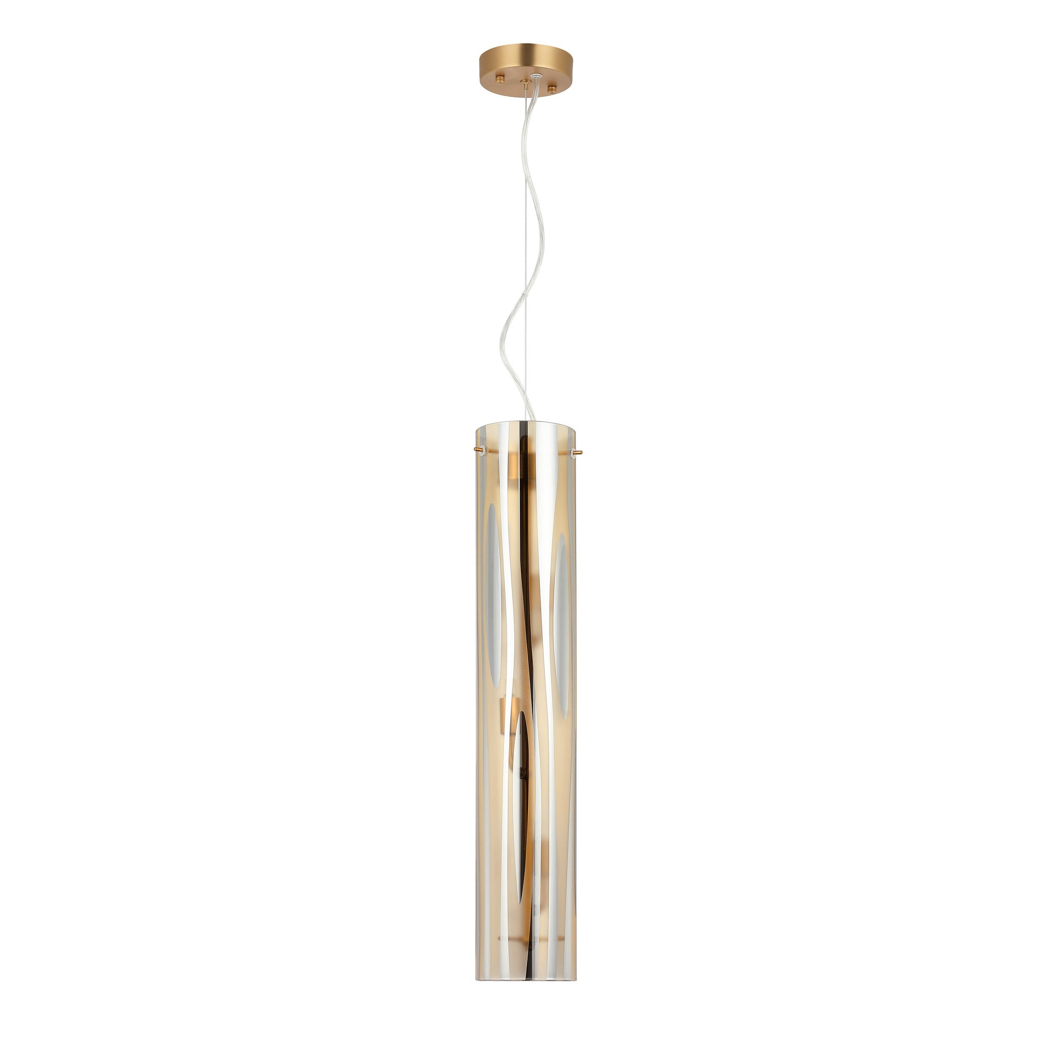 Chroman Empire 3 Light Tall Cylinder Pendant - Gold