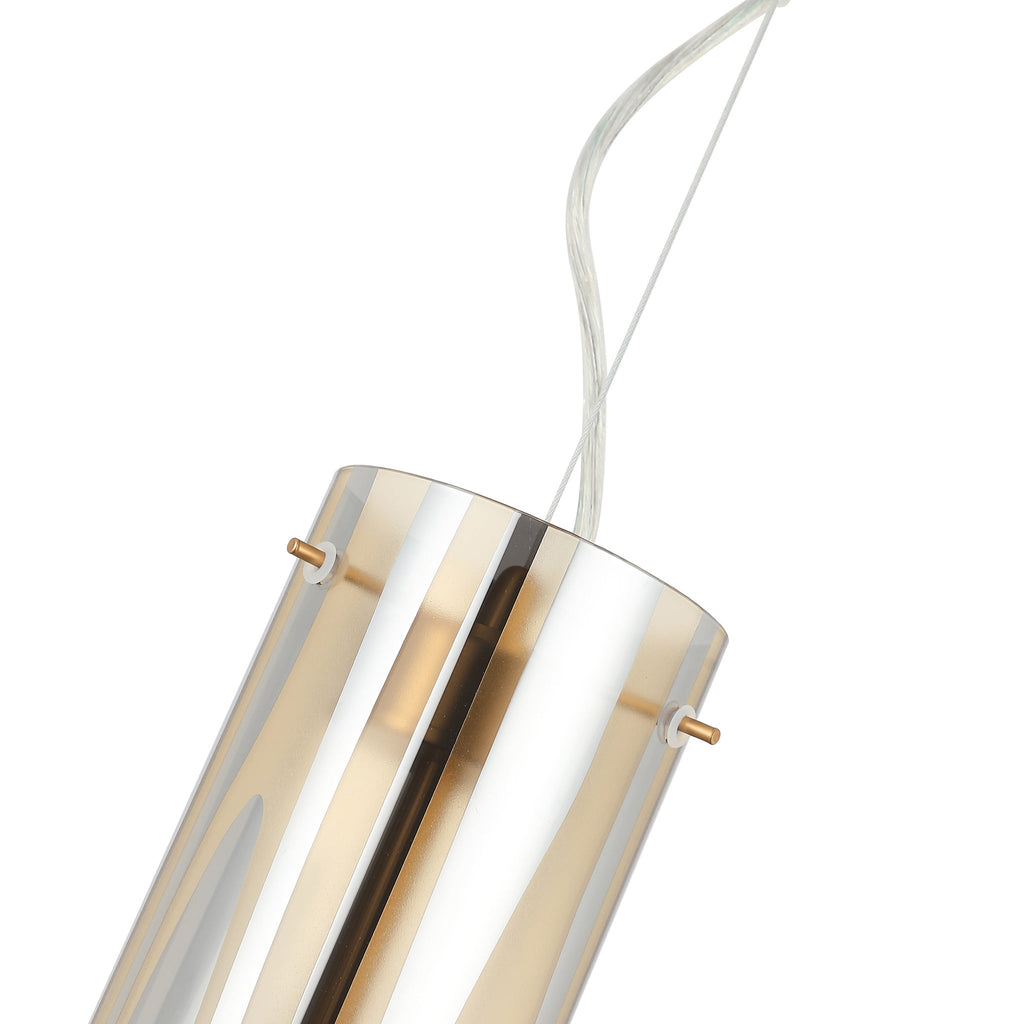 Chroman Empire 3 Light Tall Cylinder Pendant - Gold