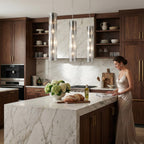 Chroman Empire 4 Light Tall Cylinder Pendant - Chrome