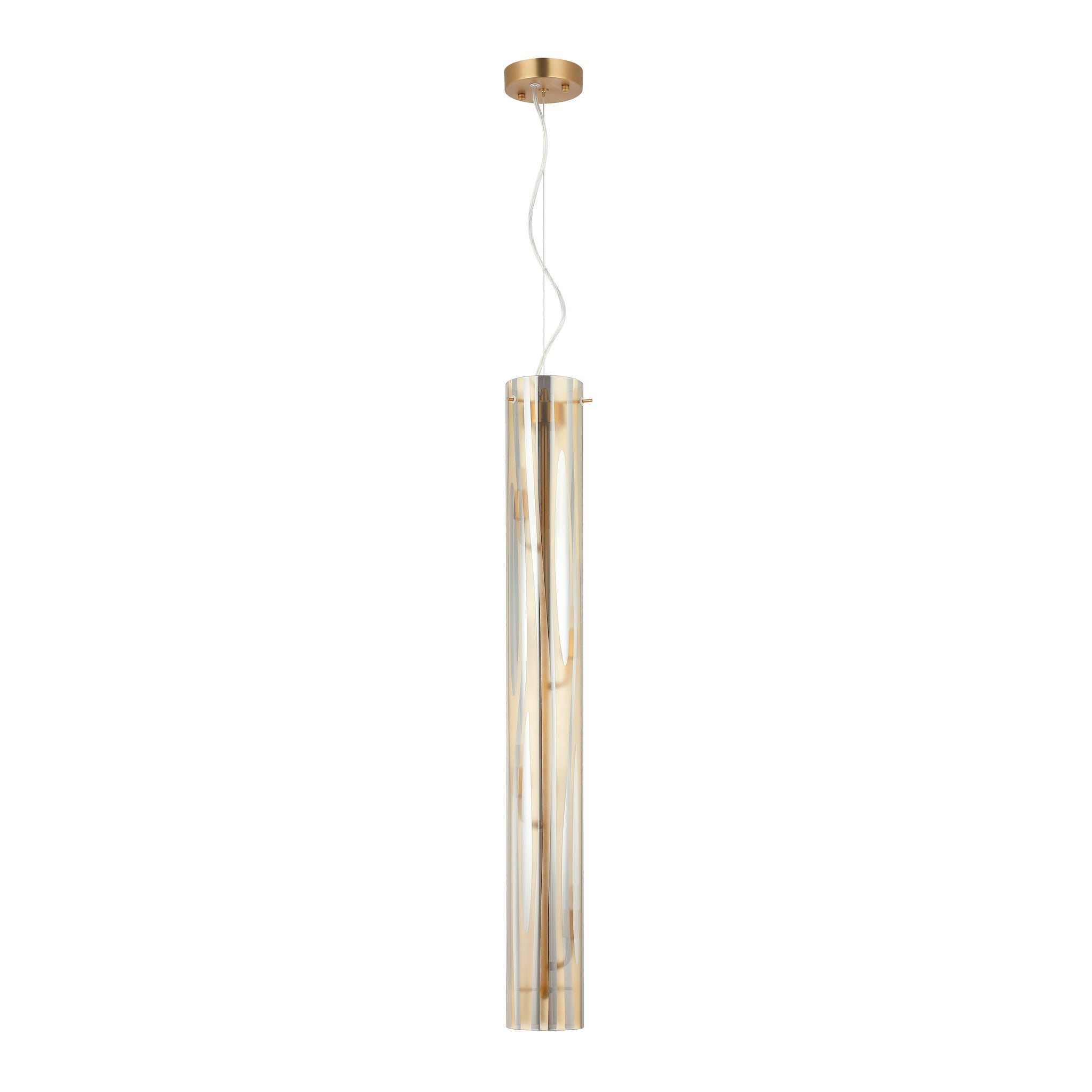 Chroman Empire 4 Light Tall Cylinder Pendant - Gold