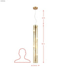 Chroman Empire 4 Light Tall Cylinder Pendant - Gold