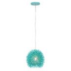 Urchin 1 Light Mini Pendant - Aqua Velvet