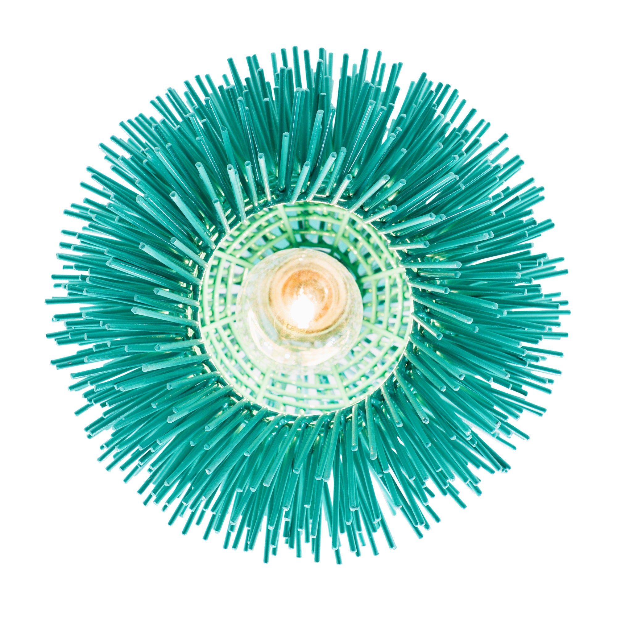 Urchin 1 Light Mini Pendant - Aqua Velvet