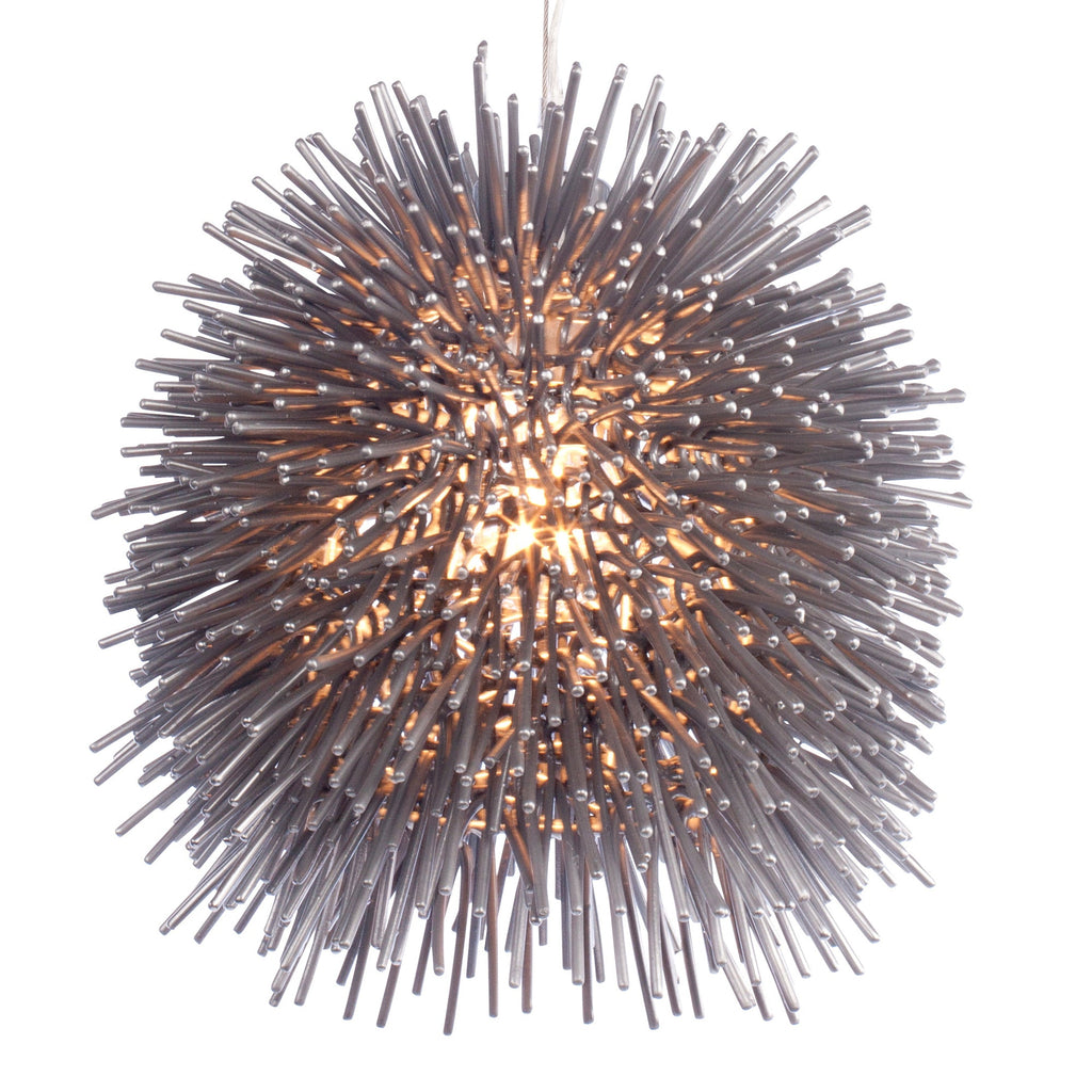 Urchin 1 Light Mini Pendant - Painted Chrome