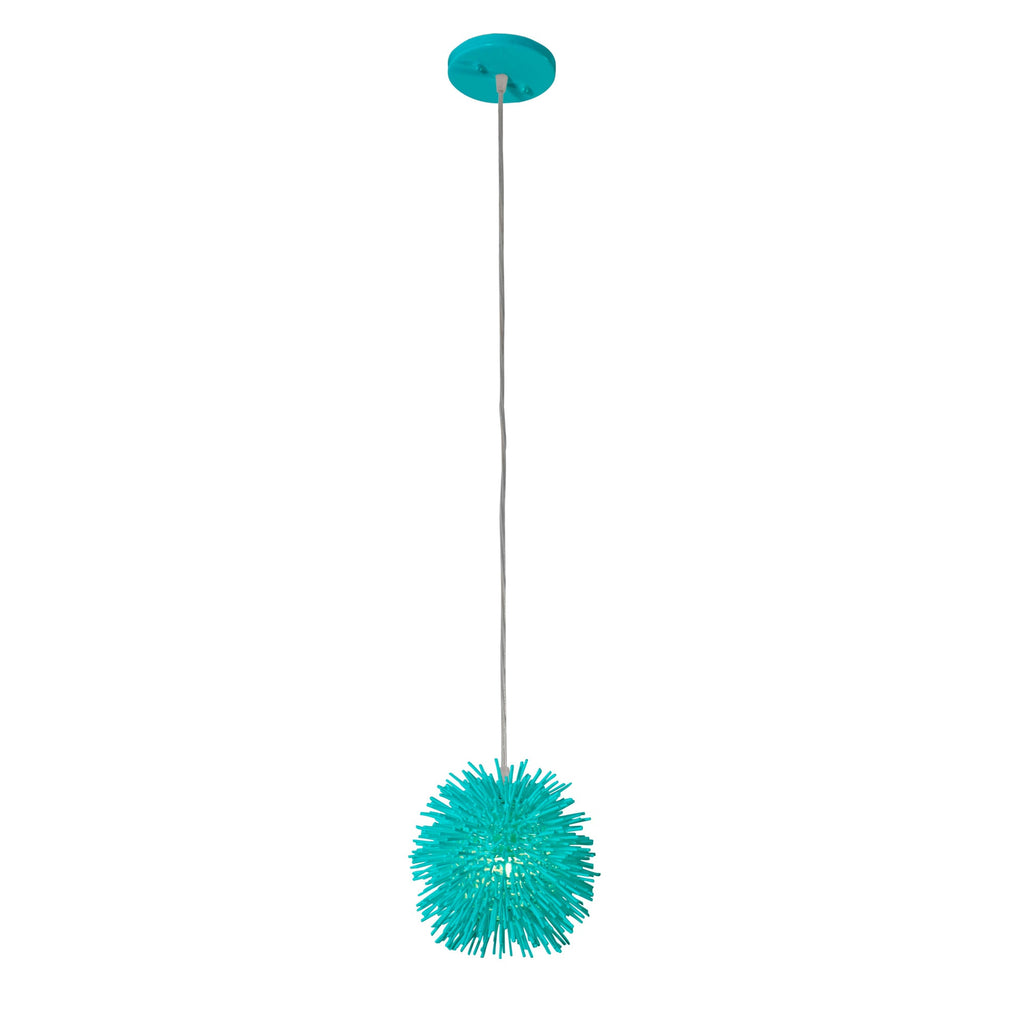 Urchin 1 Light Uber Mini Pendant - Aqua Velvet