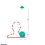 Urchin 1 Light Uber Mini Pendant - Aqua Velvet