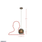 Urchin 1 Light Uber Mini Pendant - Painted Chrome