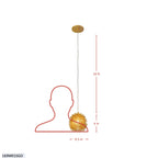 Urchin 1 Light Uber Mini Pendant - Gold