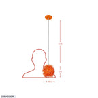 Urchin 1 Light Uber Mini Pendant - Electric Pumpkin