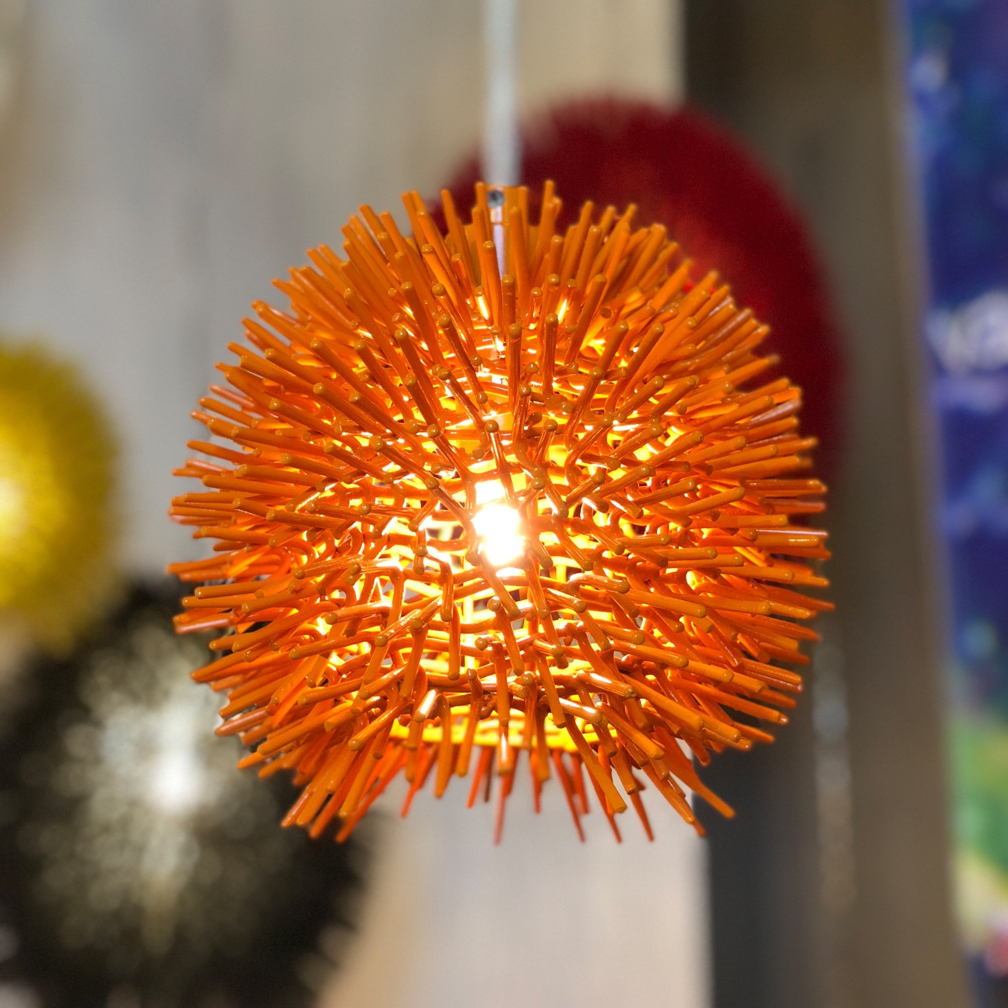 Urchin 1 Light Uber Mini Pendant - Electric Pumpkin