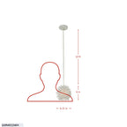 Urchin 1 Light Uber Mini Pendant - White