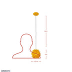 Urchin 1 Light Uber Mini Pendant - Un-Mellow Yellow