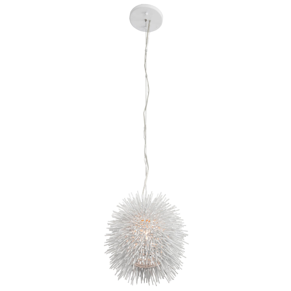 Urchin 1 Light Mini Pendant - White