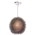 Urchin 1 Light Pendant - Painted Chrome
