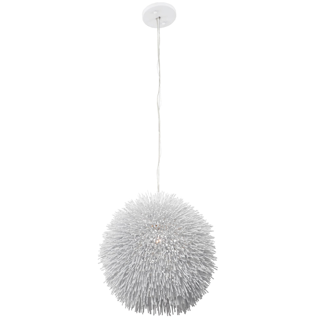 Urchin 1 Light Pendant - White