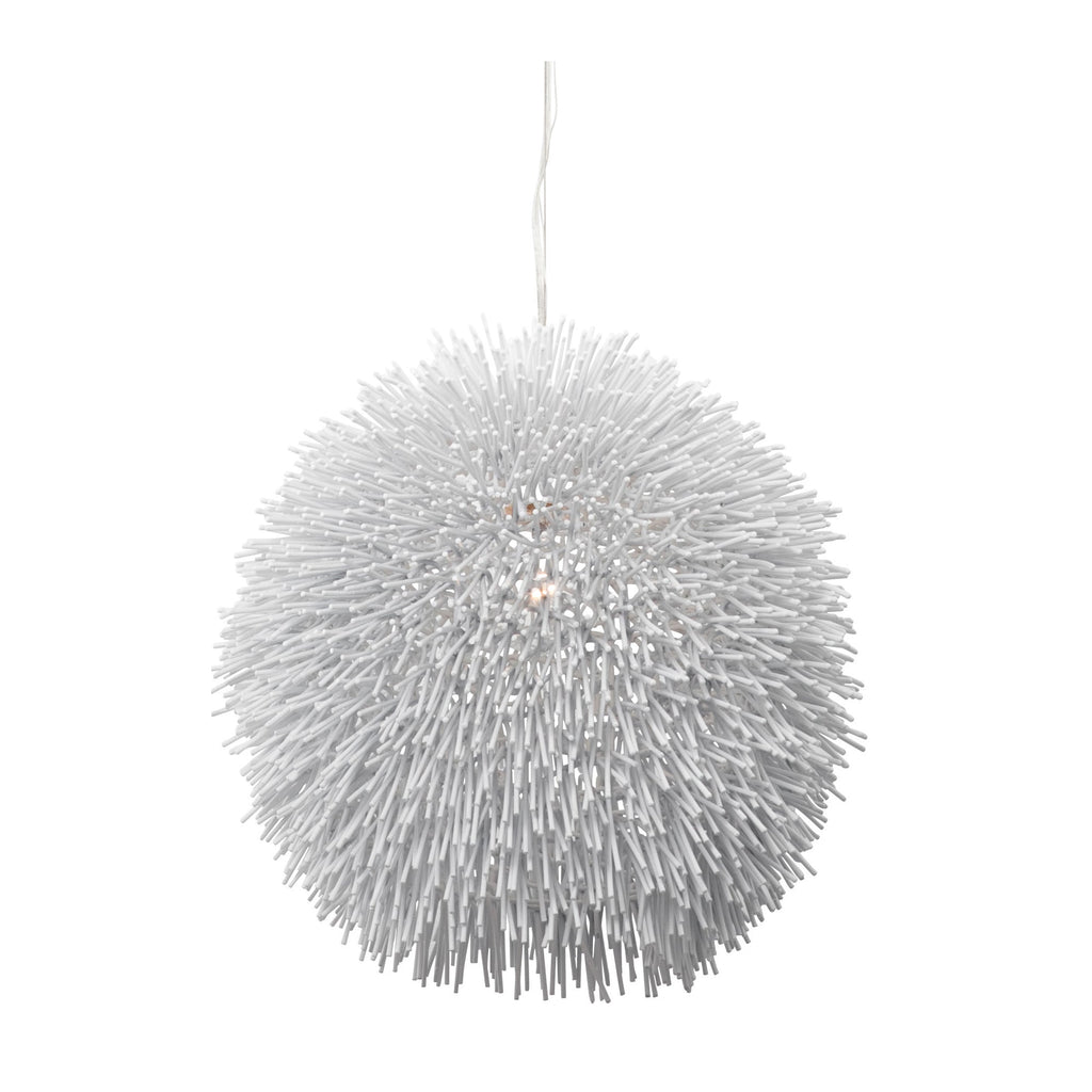 Urchin 1 Light Pendant - White