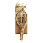Flow 1 Light Left Sconce - Baguette/Natural Rattan