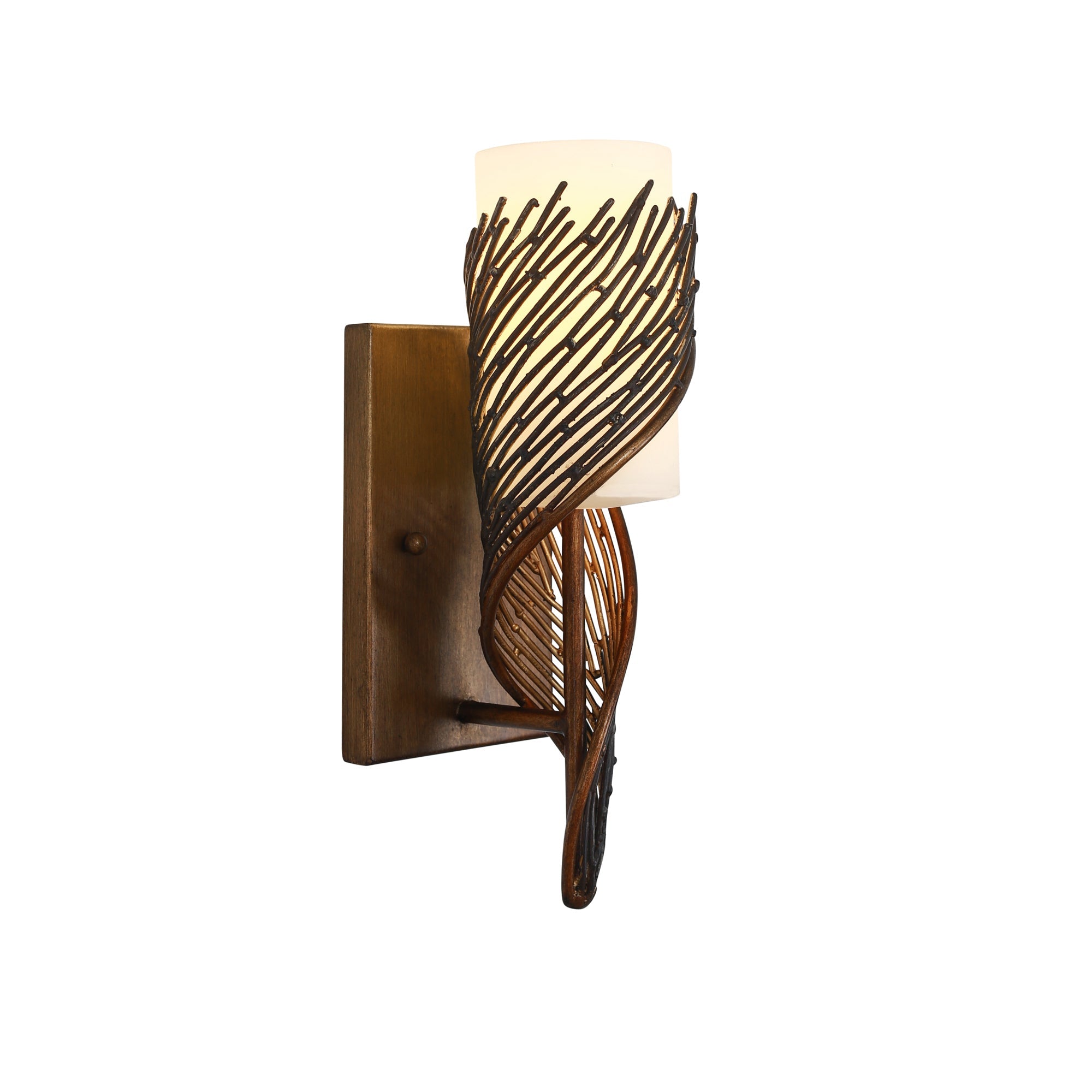 Flow 1 Light Left Sconce - Hammered Ore