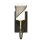 Flow 1 Light Left Sconce - Matte Black/French Gold