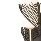 Flow 1 Light Right Sconce - Matte Black/French Gold