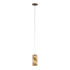 Flow 1 Light Cylinder Mini Pendant - Baguette/Natural Rattan