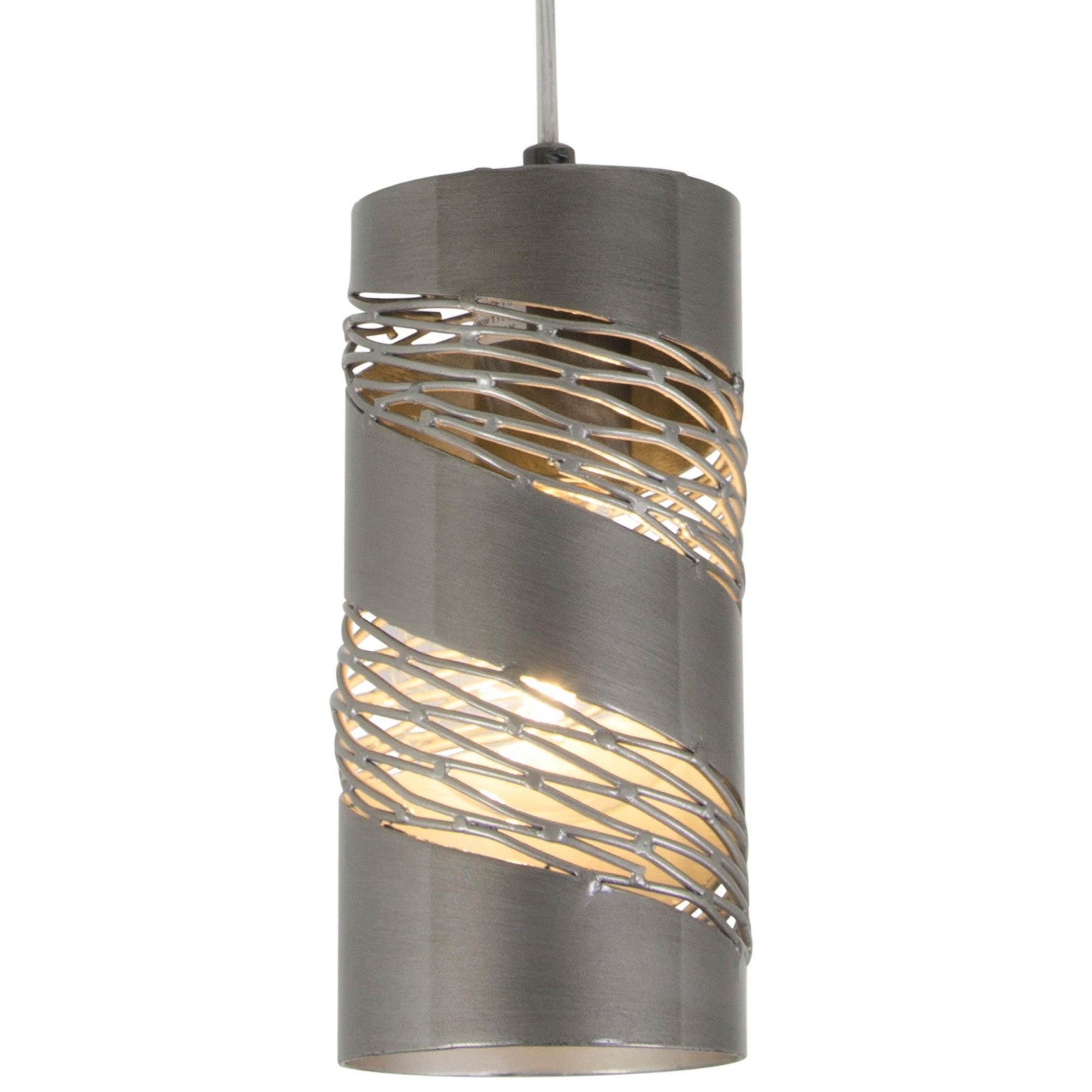 Flow 1 Light Cylinder Mini Pendant - Steel