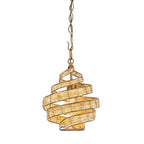 Flow 1 Light Twist Pendant - Baguette/Natural Rattan