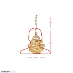 Flow 1 Light Twist Pendant - Baguette/Natural Rattan