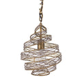 Flow 1 Light Twist Mini Pendant - Hammered Ore
