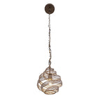 Flow 1 Light Twist Mini Pendant - Hammered Ore