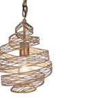 Flow 1 Light Twist Mini Pendant - Hammered Ore