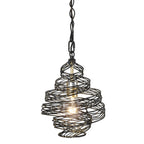 Flow 1 Light Twist Mini Pendant - Matte Black/French Gold