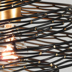 Flow 1 Light Twist Mini Pendant - Matte Black/French Gold