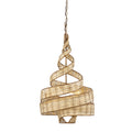 Flow 3 Light Twist Pendant - Baguette/Natural Rattan