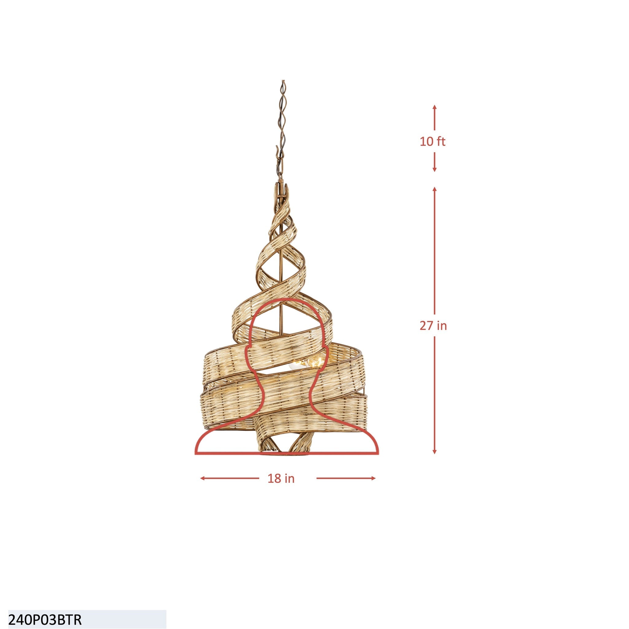 Flow 3 Light Twist Pendant - Steel