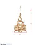 Flow 3 Light Twist Pendant - Baguette/Natural Rattan