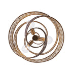 Flow 3 Light Twist Pendant - Hammered Ore